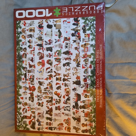 Jigsaw Puzzle HOLIDAY DOGS 1000 PCS - Picture 1 of 2